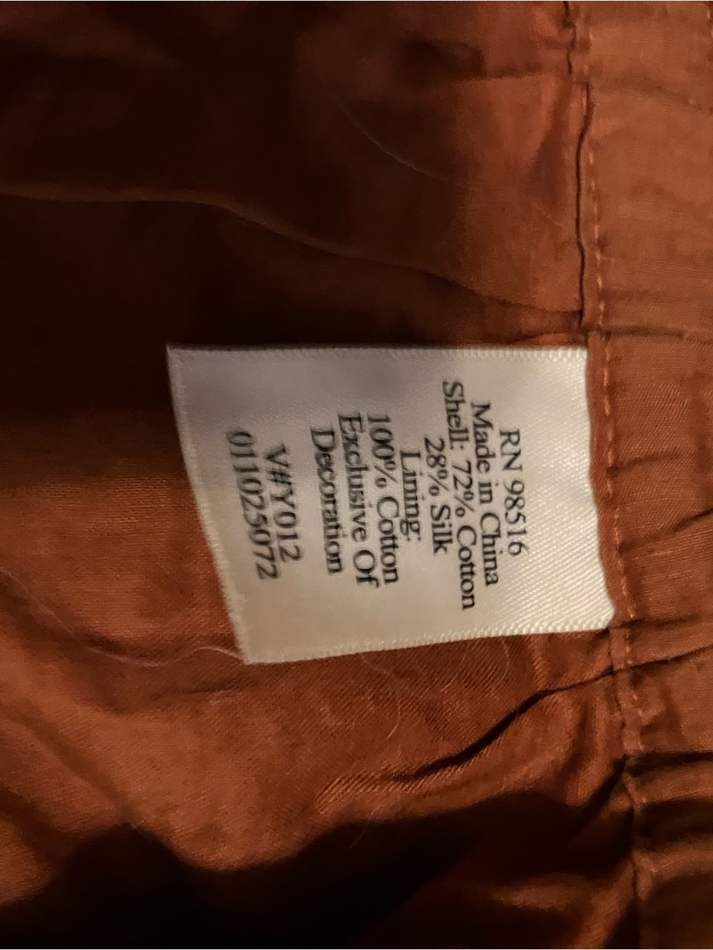Coldwater Creek Rust Orange Maxi Skirt with Gold Accent Hem - Picture 6 of 6
